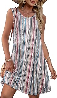 Elescat Dresses Sleeveless Sundress Bohemian