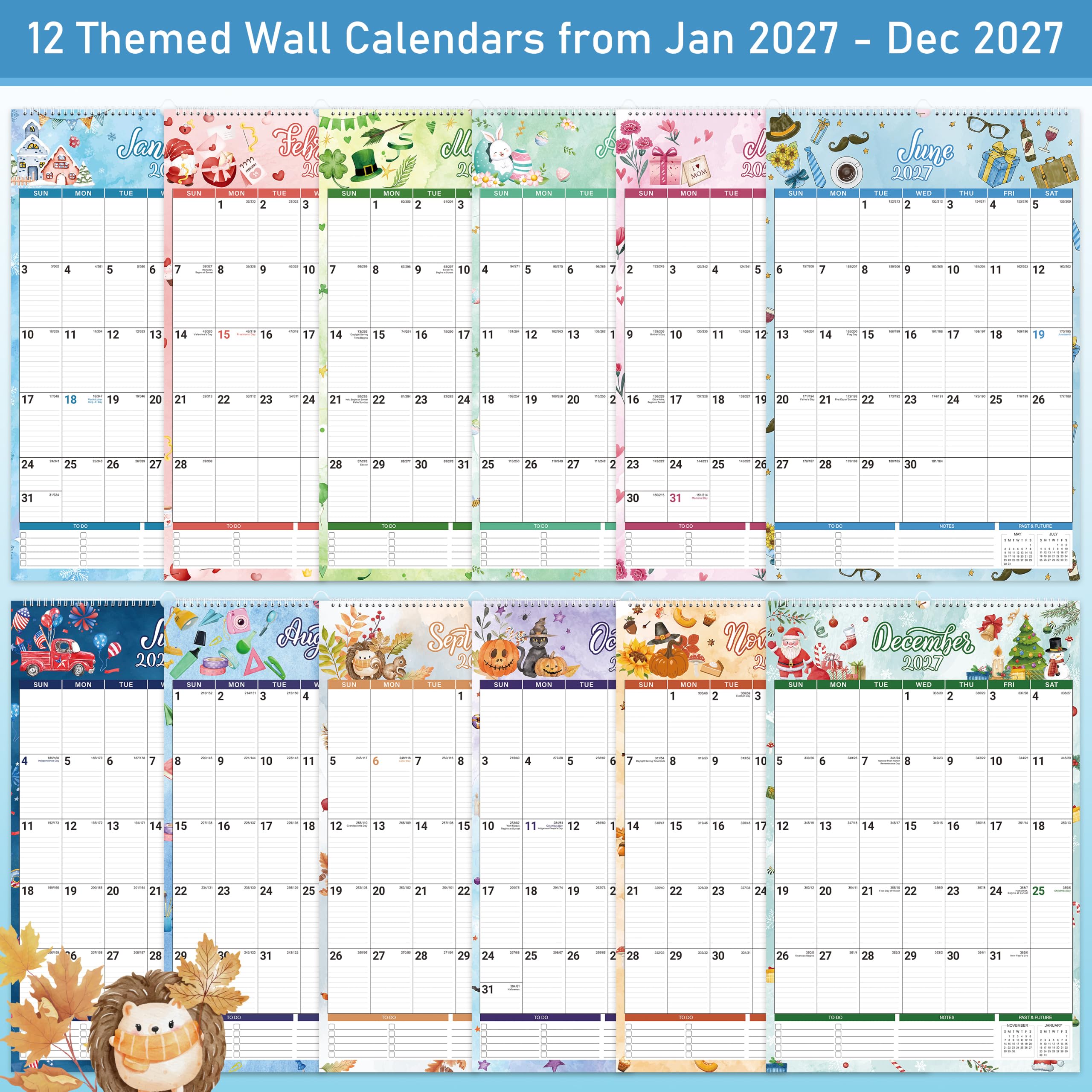 Kalender 2026 - Kalender 2026 Wand, Januar - Dezember 2026, 12 Monate
