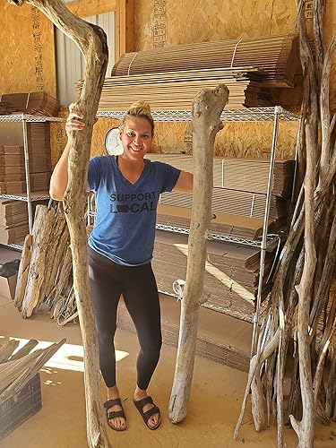 Vista 3 de CZ Grain Bastones de madera flotante, paquete de 4, longitud seleccionada: 2,3,4,5,6 pies de largo (3 pies de largo (paquete de 4)