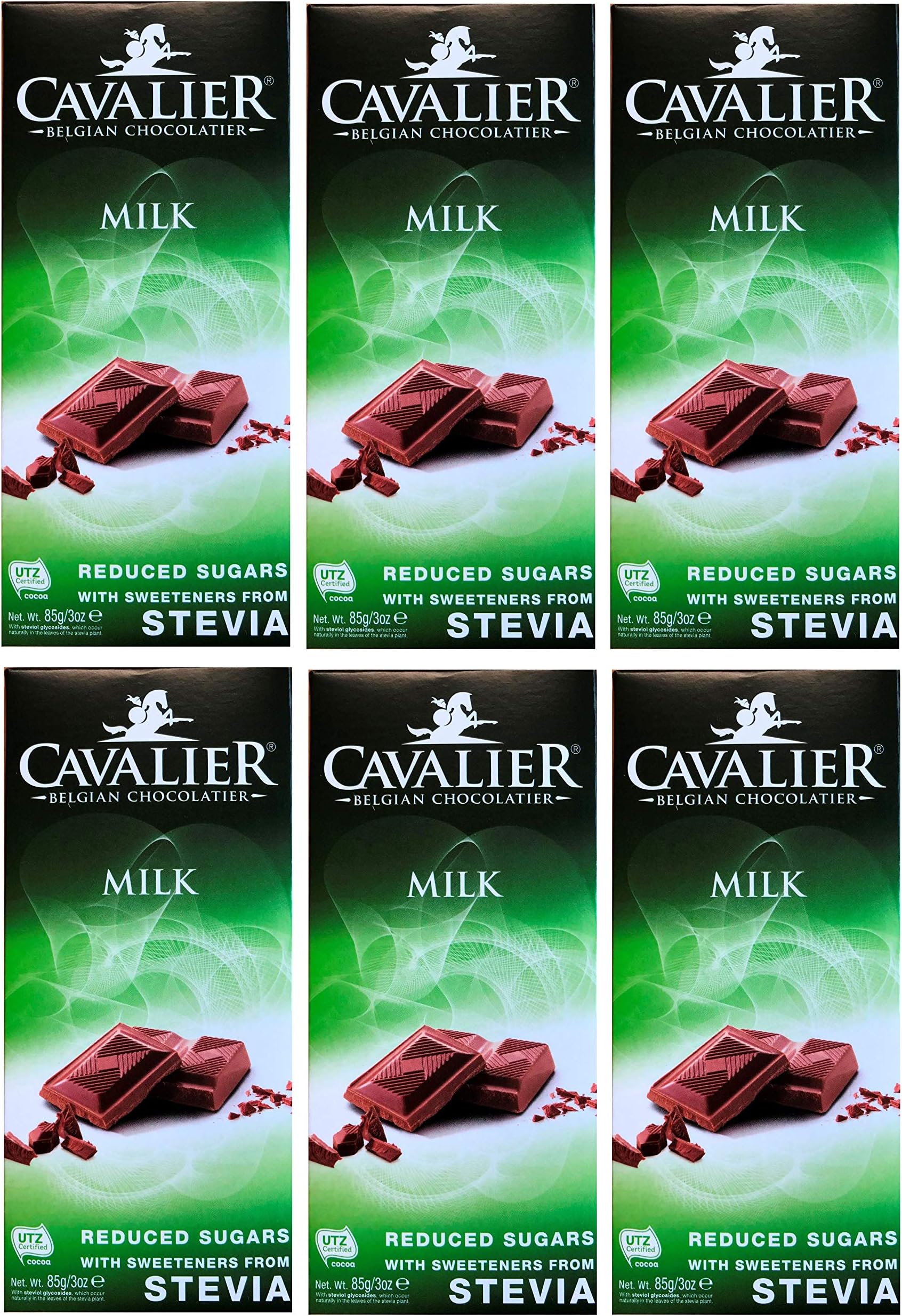 Cavalier Milk Chocolate Bar 85g - Pack of 6