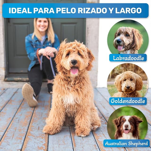 Foto 5 de 6 de BluePet Peine de 17 cm para perros y gatos pelo largo, cepillo profesional