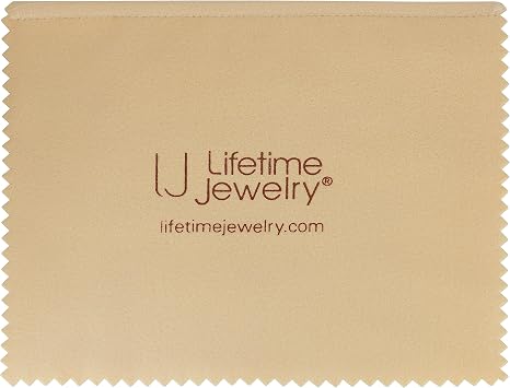 LIFETIME JEWELRY Polishing Cloth New and Improved Professional Cleaner for Gold or Rhodium Plated Jewelry in Plastic Storage Pouch 5 x 6 Inches
