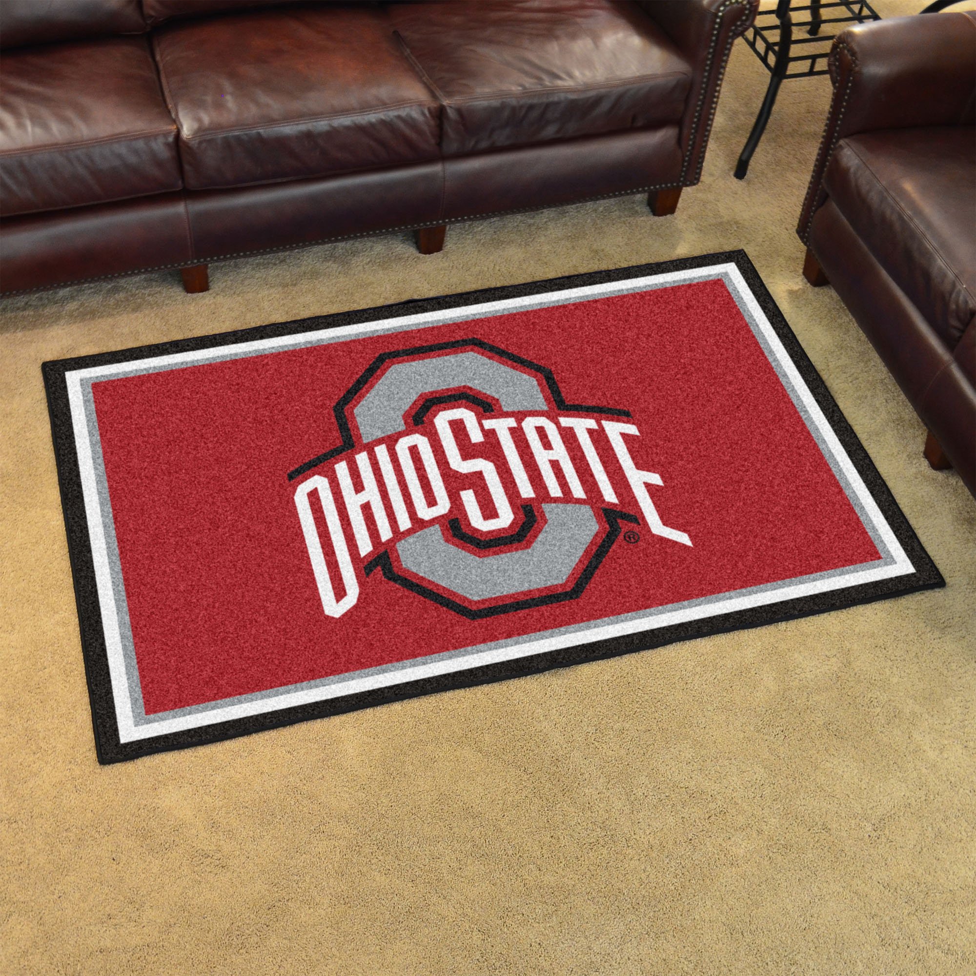 【rug】希少 アメフト OHIO STATE チーム タペストリー ラグ Amazon.com : Ohio State University 4ft. X 6 ft. Plush Area Rug