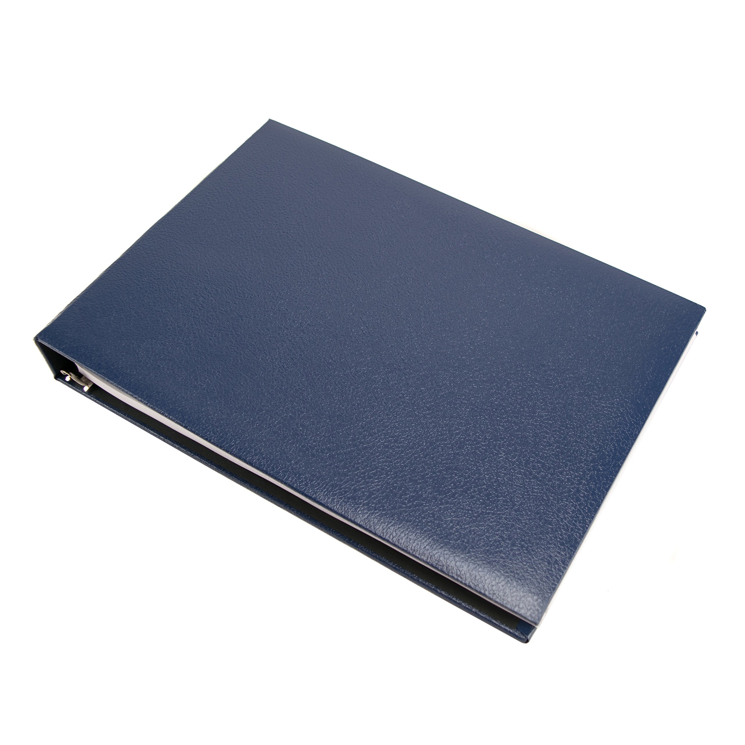 CAROUSELCHECKS Blue 7 Ring Business Check Binder
