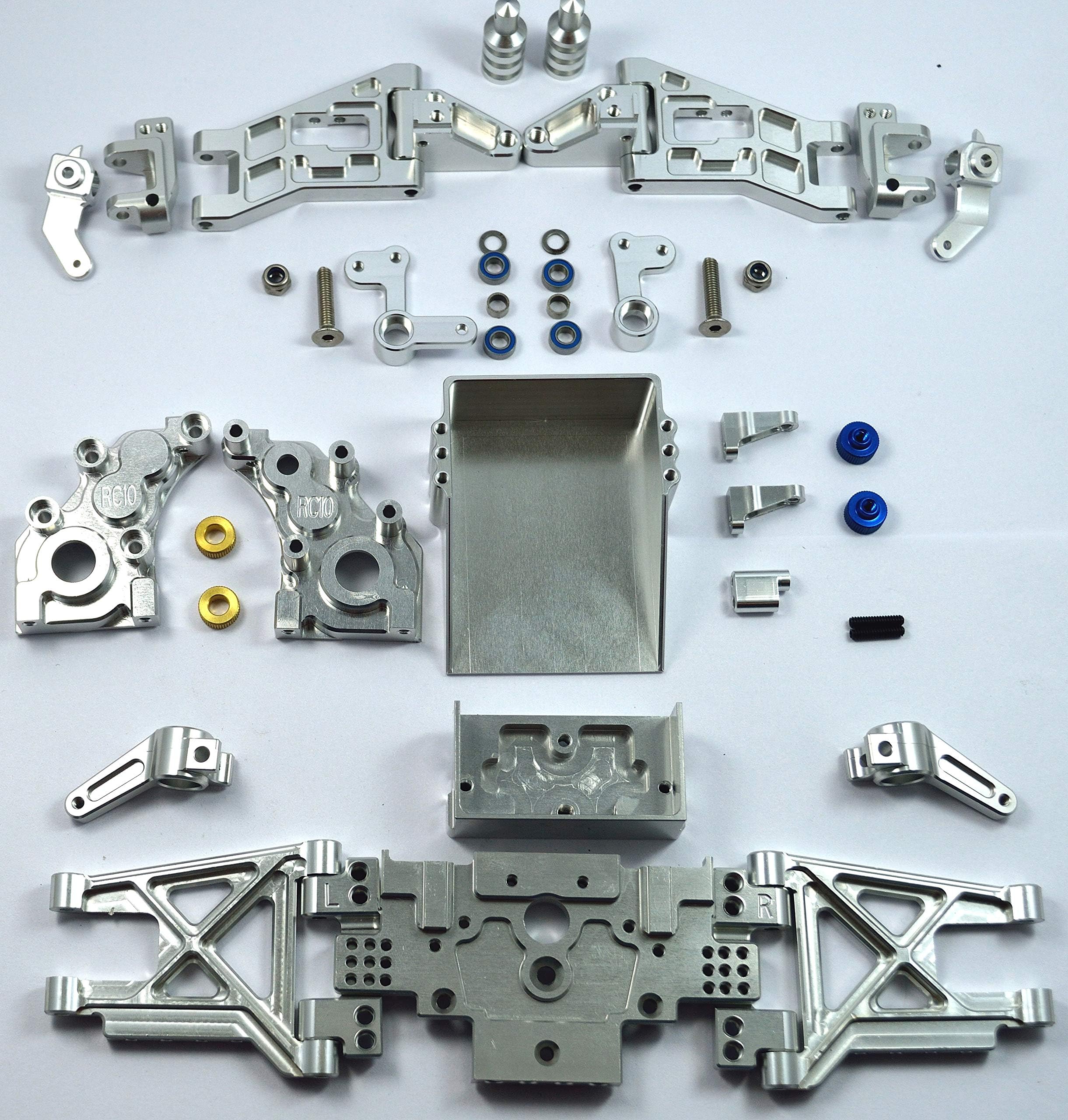 Aluminum Conversion Kit Silver for Team Associated RC10 World's Car