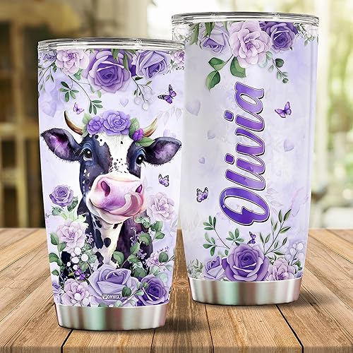 Miniatura 9 de Regalos personalizados con temática de perro salchicha para mujeres, niñas, esposa, hija, vaso aislado de acero inoxidable, taza, botella de agua,