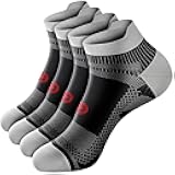 Ankle Compression Sock for Men and Women 2/4/6 Pairs, Low Cut Compression Running Sock with Ankle Support