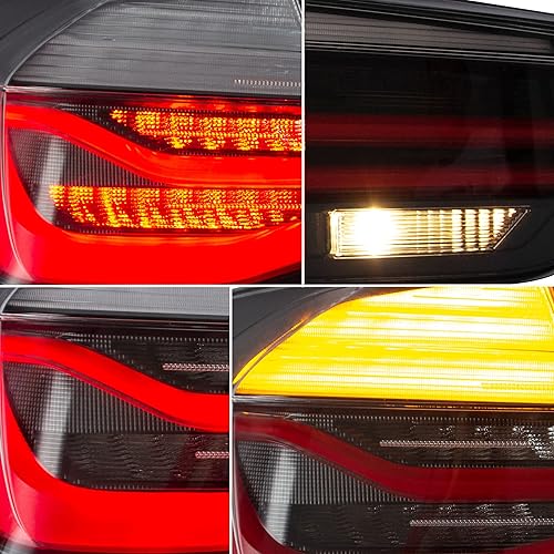 Miniatura 4 de VLAND Conjunto de luces traseras para BMW Serie 3 F30 F35 F80 320i 328i 328D 335i M3 6 generación sedán 2013-2018, lámpara trasera con DRL, luz
