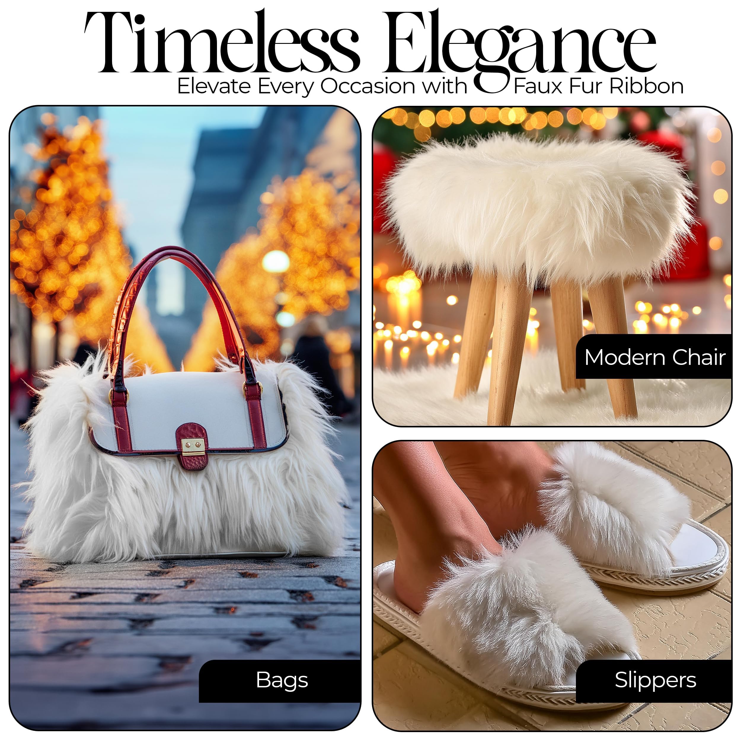 エムミーエメ Ribbon fake fur coat White エムミーエメ Ribbon fake fur coat White