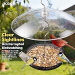 iBorn Baffles for Bird Feeders, 13” Bird Feeder Cover for Rain Guard, Birds Feeders Rain Guard, Full Protection for Feeders for Outdoors, Chew-Proof Polycarbonate, Pack of 2, Transparent