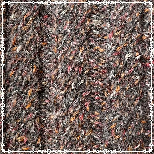 Miniatura 5 de KnitPal Paquete de 4 hilos de alpaca de algodón de tweed, 3 DK, paquete de 4 (588 yardas7.05 oz), mezcla multicolor súper suave y esponjosa para