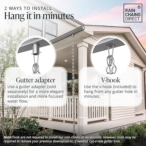 Miniatura 6 de Cadena de lluvia moderna (color gris) Aluminio fresado,Aluminio recubierto de polvo negro