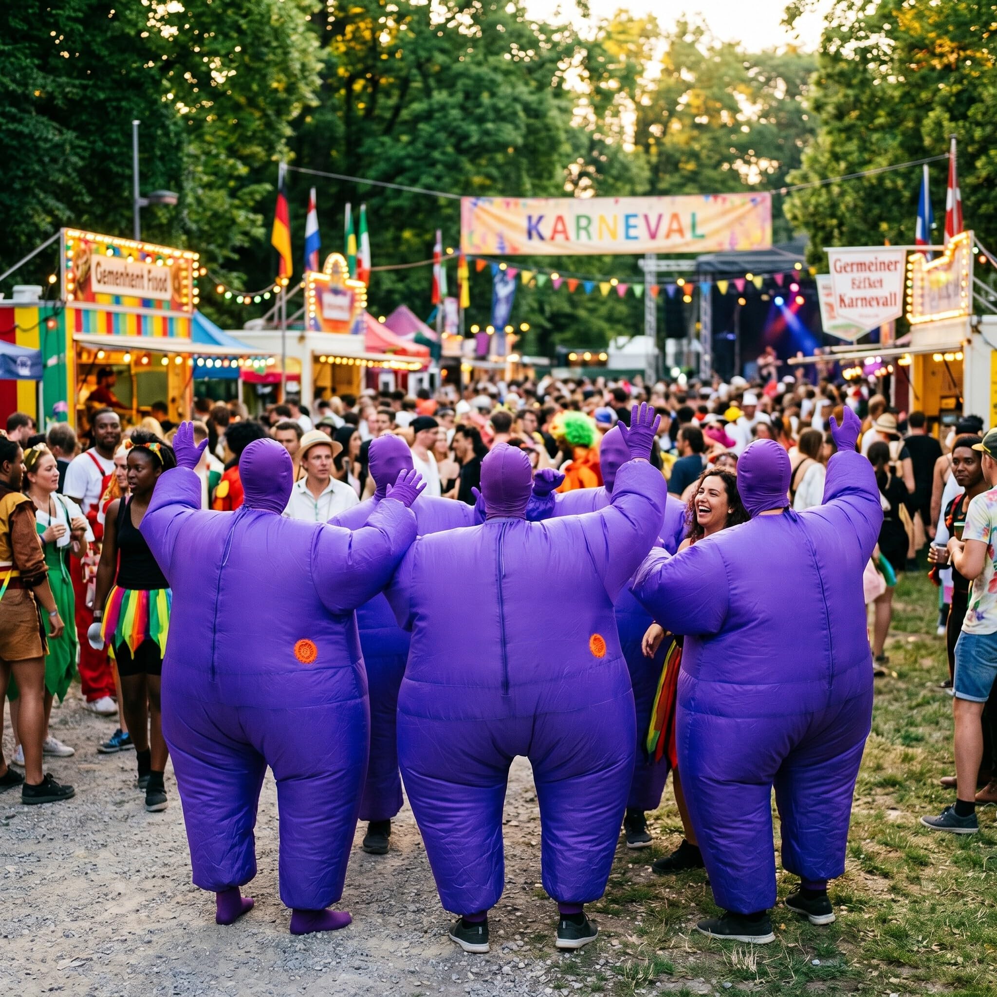 Cocoarm Aufblasbarer Ganzkörperanzug, Aufblasbare Laufpuppe Aufblasbare Sumo-KostüM Polyester Wasserdicht Atmungsaktiv für Erwachsene 1,6-2,2 M mit Uni-Design für Parks Zoo Freizeit