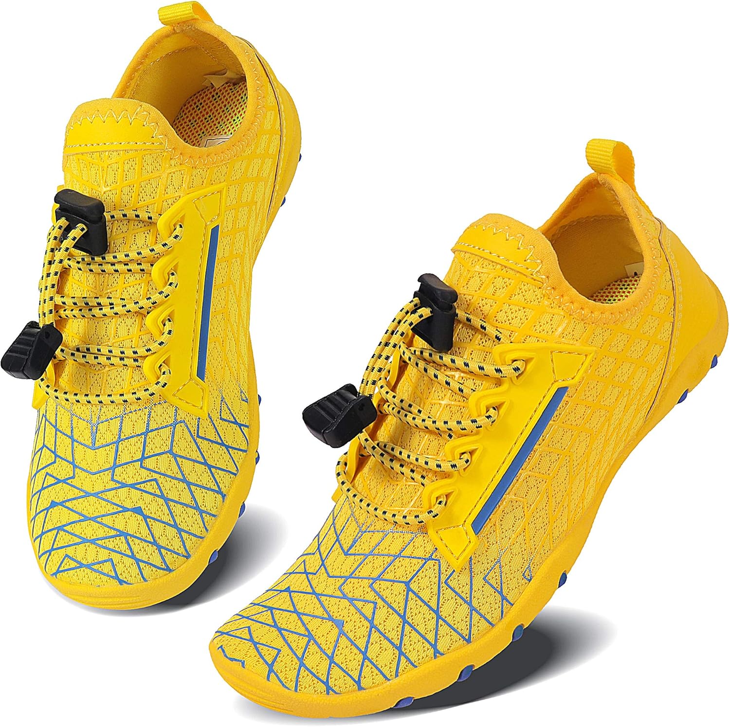 Caitin Boys Girls Water Shoes Quick Drying Aqua Beach Pool Swim Lightweight Athletic Sneakers for Little Big Kids 10.5 Little Kid 1_6 Yellow