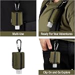 2nd Childhood Porte-clés pour l'assainissement des mains de voyage – Petites pièces rechargeables 2 oz Bouteille munie d'un support à clips – Sac à dos, sac à dos et sac de gymnastique