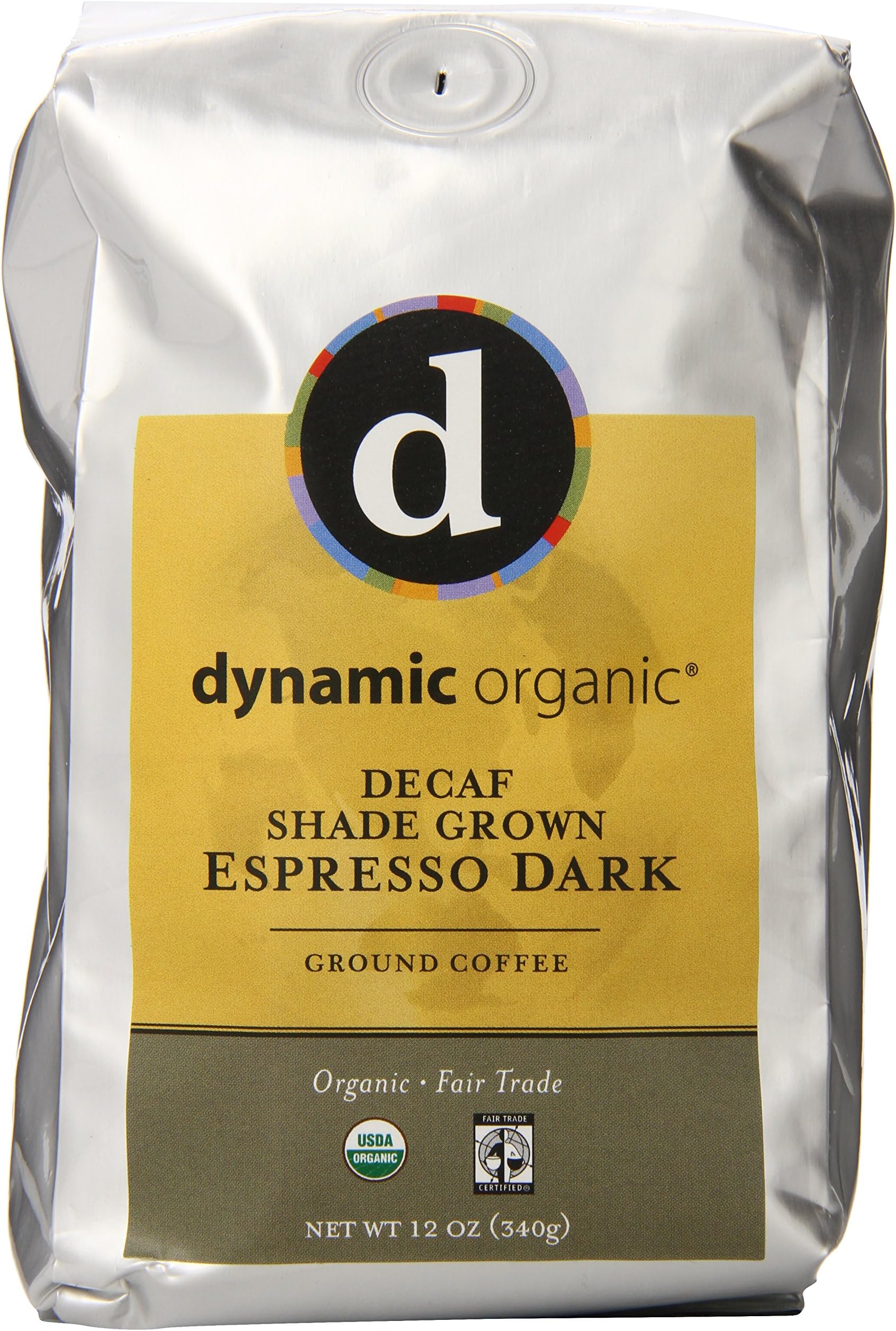 Ambassador Organics Shade Grown Espresso Dark Ground Decaf, 12-Ounce