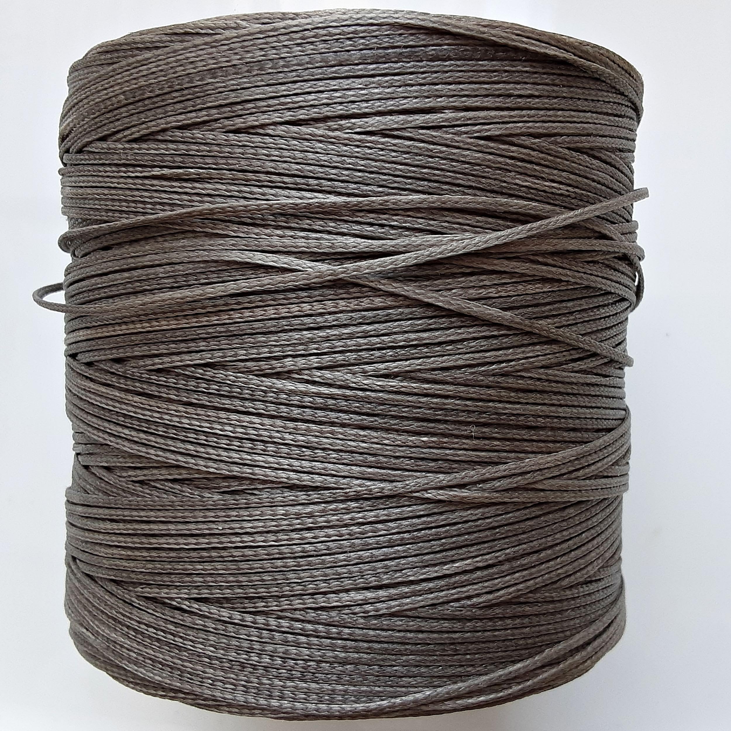 Mart-Mon Black, Brown, Grey 2Mm Waxed Nylon Cord - 10 Meters Super Strong Jewellery Thread, Bracelet, Necklaces, Crafts, Shamballa, Macrame String (2Mm Grey - 10M)