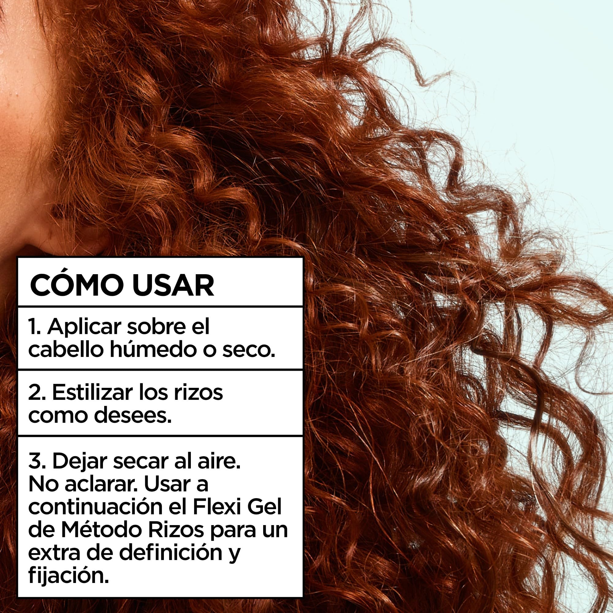 This version better: Garnier Fructis Método Rizos Crema Sin Aclarado, Todo Tipo de Rizos, 100H Anti-Frizz, Con Ácido Hialurónico y Manteca de Karité, Sin Sulfatos Ni Siliconas, Fórmula Vegana, 260 m