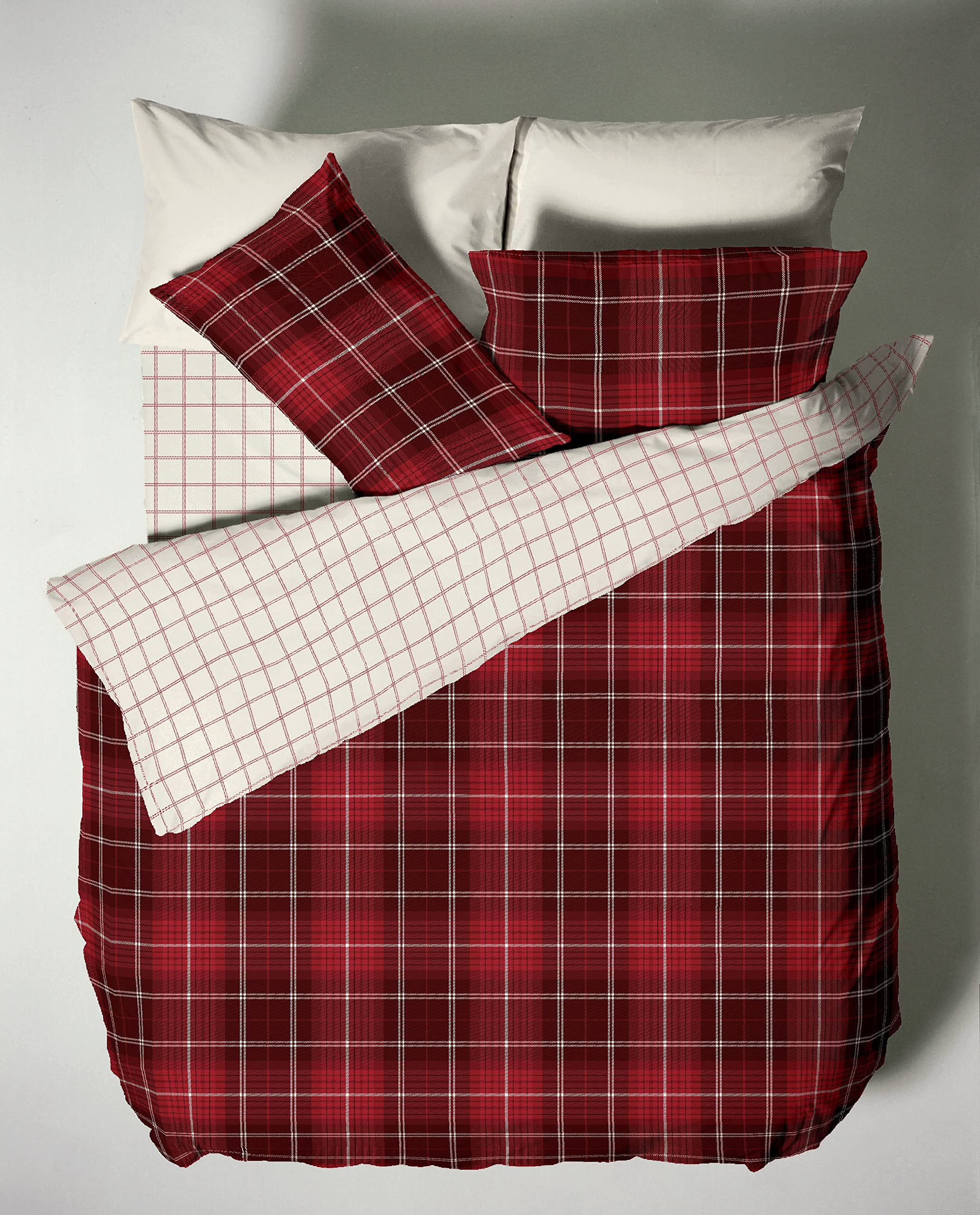 Catherine Lanfield Tartan Check J Duvet Cover Bed 180 cm, Blue, 260x240 - Image 4