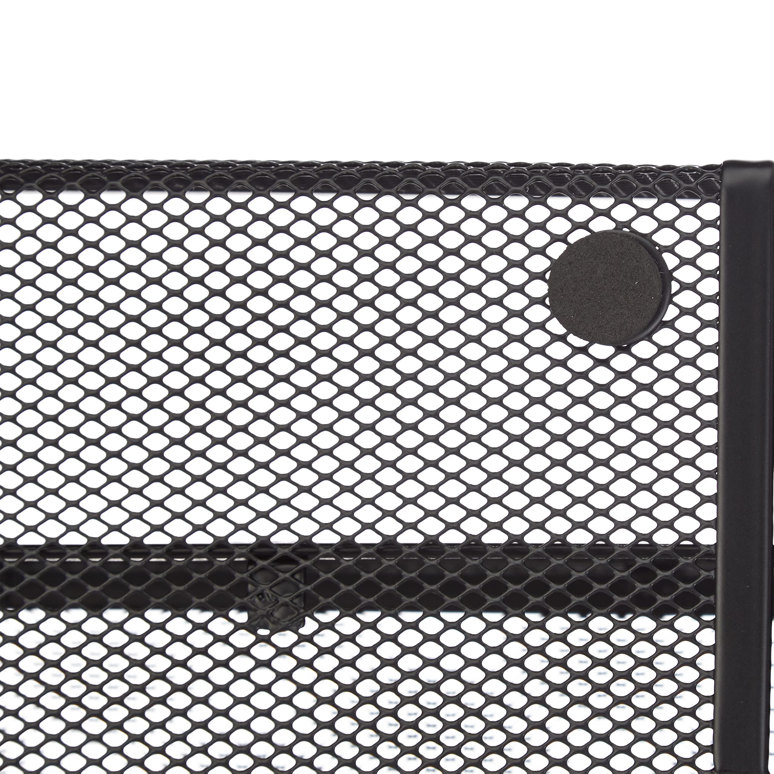 Relaxdays Porte-revues métal porte-journaux porte-magazines 4 compartiments salle d’attente HxlxP: 60 x 30 x 22 cm, noir