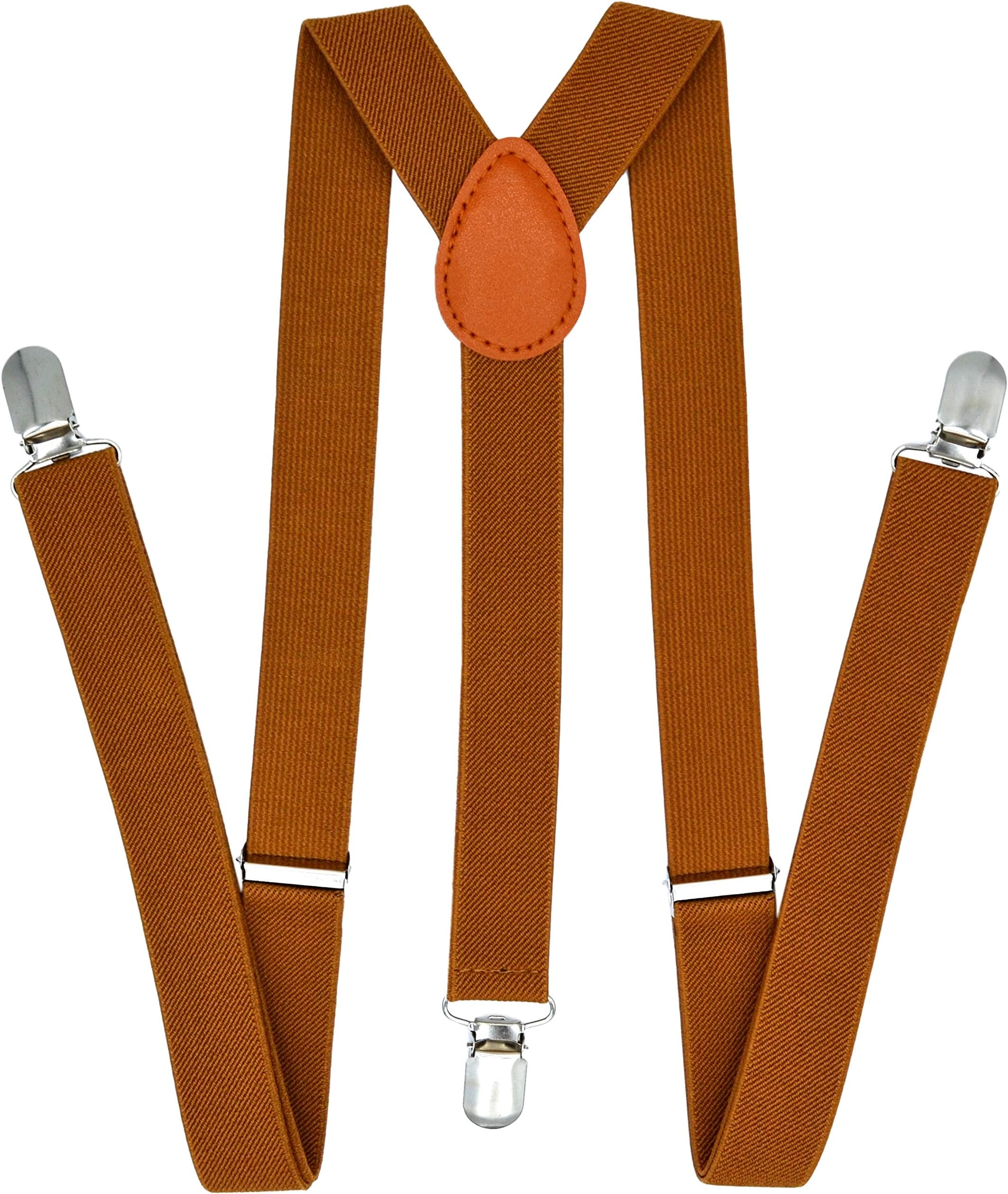 Suspenders for Men - Adjustable Elastic Mens Suspenders with Heavy Duty Strong Clips
