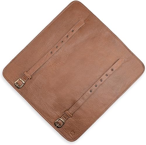 Miniatura 5 de Bolsa de rollo de cuchillos Cuero Genuino - Bolsa de cuchillos de chef 7 ranuras - Estuche de cuero para cuchillos Sam