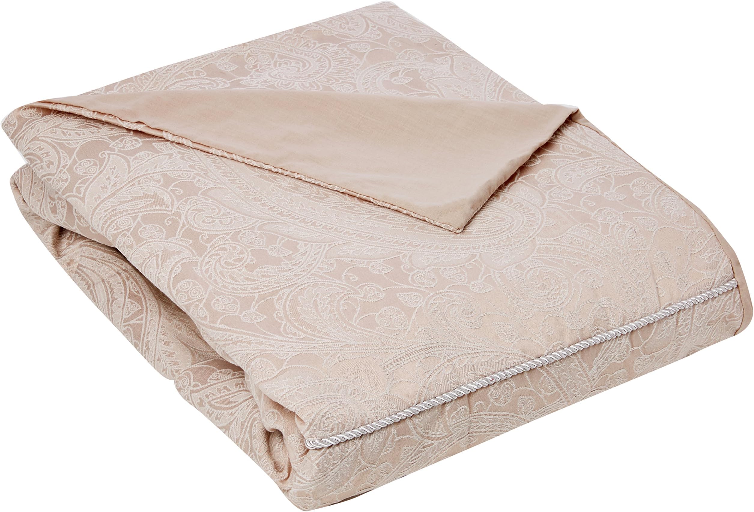 Julian Charles Paisley Luxury Jacquard Duvet Cover, Cotton, Natural, King