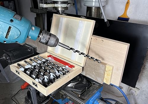 Miniatura 2 de Broca de taladro para madera de 9 pulgadas con lápices de carpintería de 7 pulgadas (juego de 8 brocas de barrena)