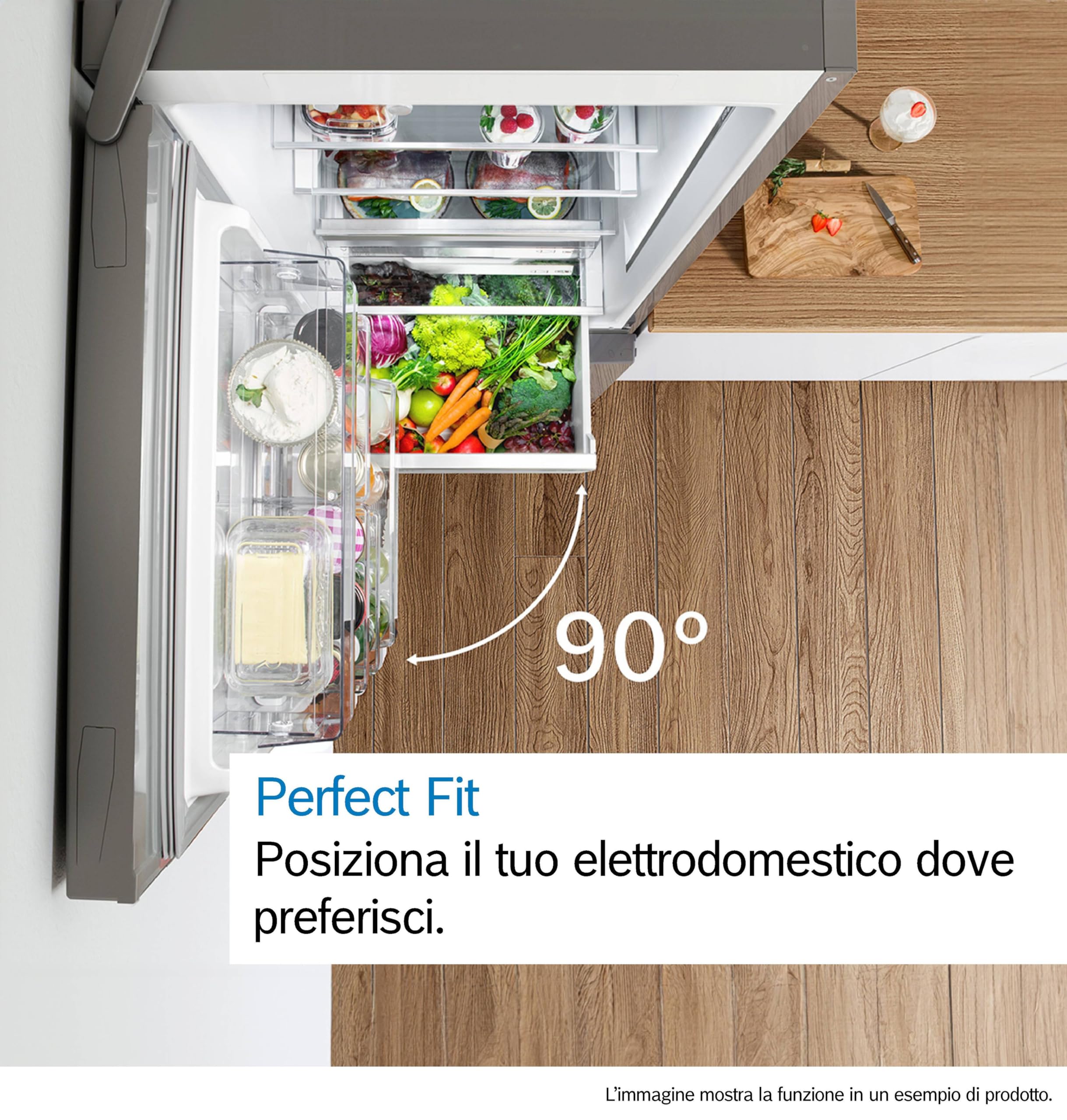 Bosch KGN392LAG Serie 4, Frigorifero combinato da libera installazione, Total No Frost, VitaFresh XXL: Spazio extra-large per i tuoi cibi freschi, PerfectFit, Luce LED, Acciaio, 203 x 60 cm