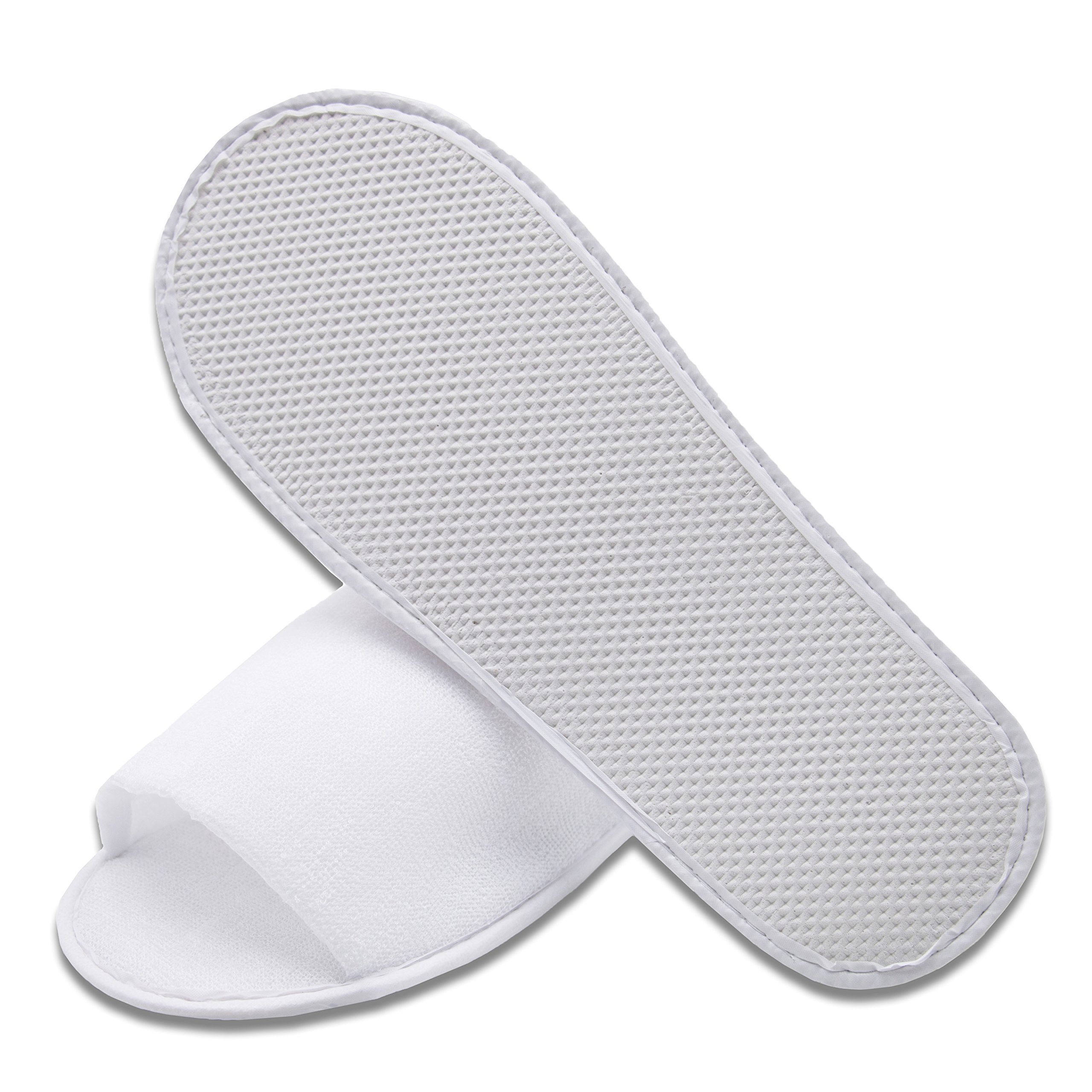ZOLLNER Pantofole per ospiti - ciabatte con punta aperta - da viaggio, Spa, sauna e casa - suola antiscivolo - Misura universale - Qualitá alberghiera, 003