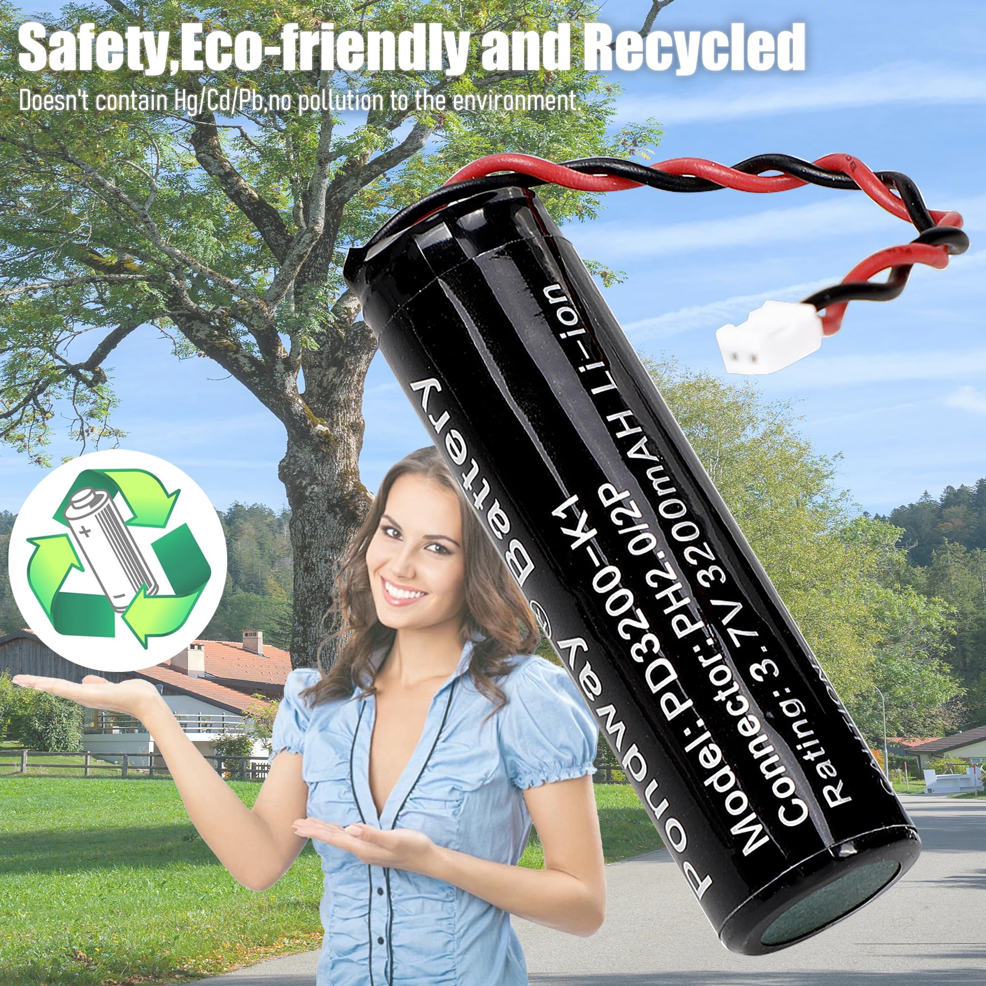 3200mAh 3.7V Batterie pour Amplificateur Kamera Alarmsystem électroniques | DIY appareils Bluetooth Lautsprecher Lithium-ion Batterie avec Prise PH2.0 2Pin connecteur