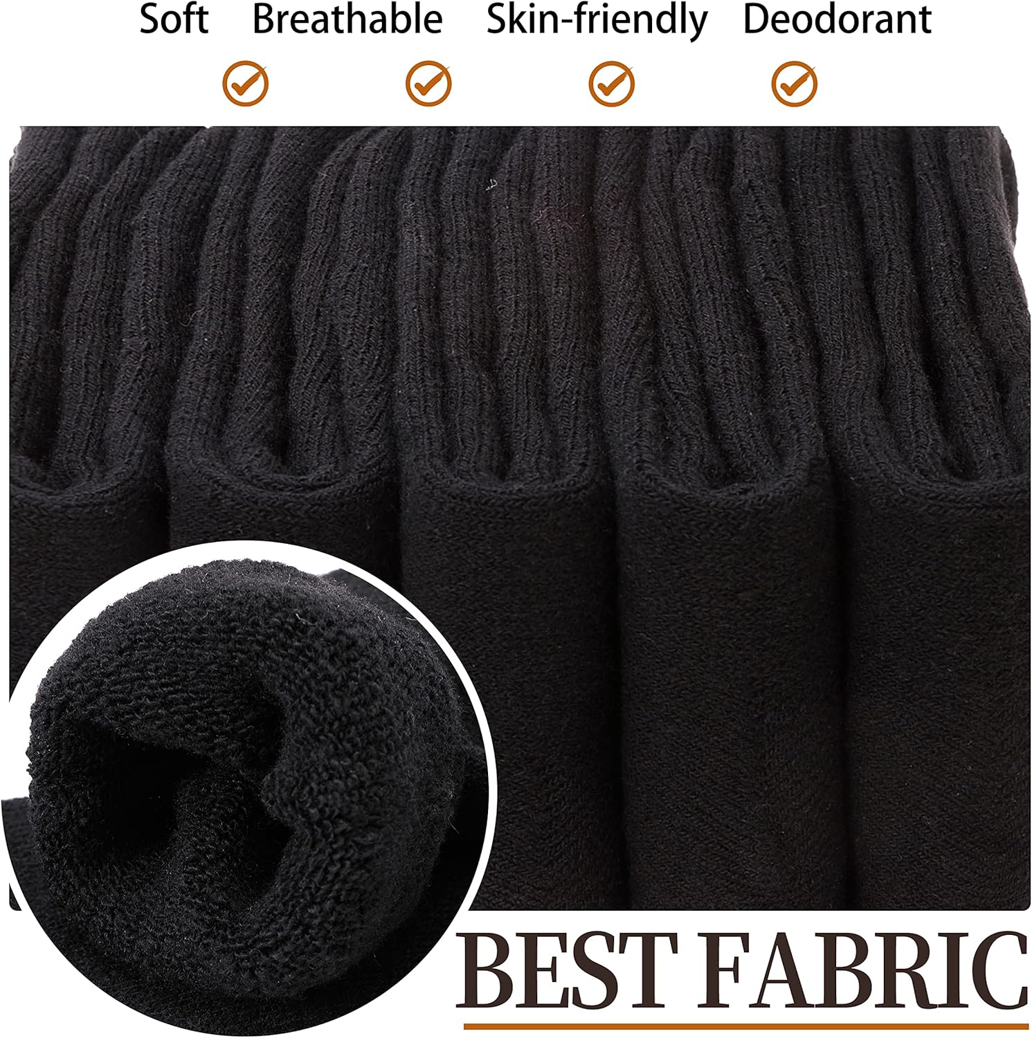 Sandsuced 5 Pack Merino Wool Boot Hiking Socks for Women Warm Winter Thick Thermal Cozy Work Soft Ladies Socks - Image 5