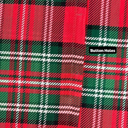 Miniatura 5 de Serafina Home Cortina de ducha navideña navideña para baño elegante tela navideña de Navidad diseño ornamental, diseño decorativo de impresión roja,