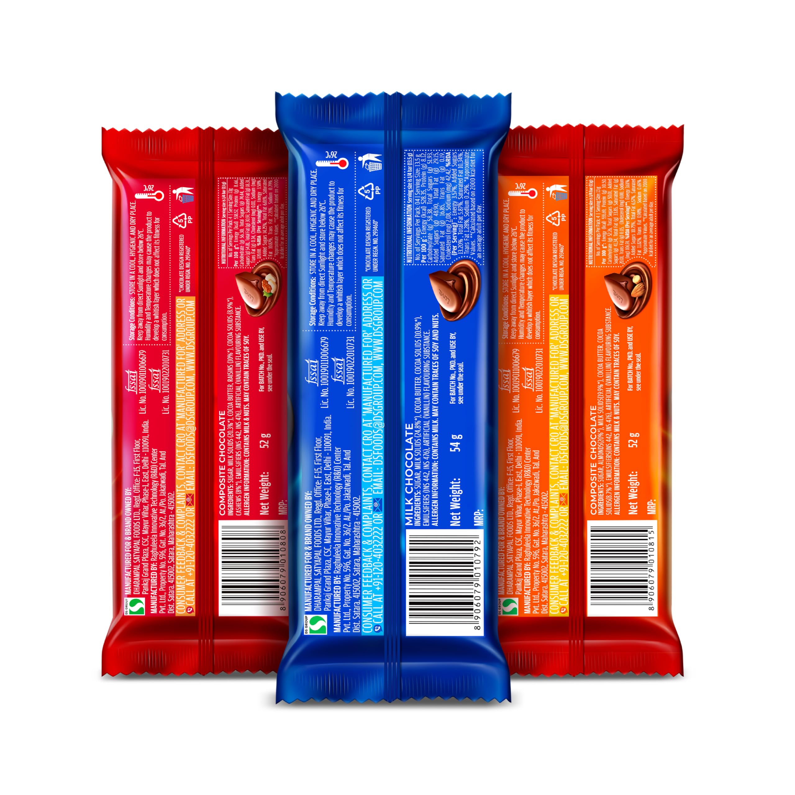 LuvIt. Luscious Milk Chocolates Bar | Combo Pack of Milk, Fruit & Nut, Roasted Almond | Deliciously Smooth | Pack of 12-632g