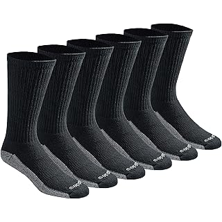 Dickies Men's Dri-Tech Original Moisture Control Crew Socks, Available in M-XXL (6, 12, 18 Pairs)