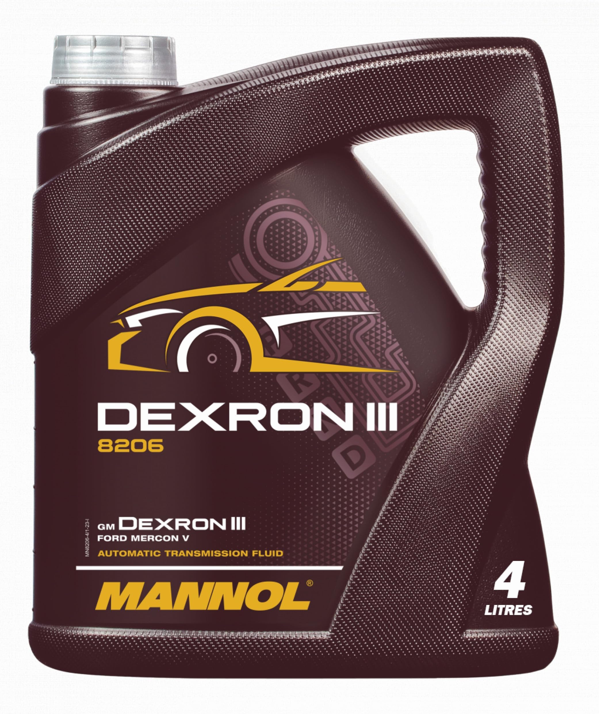 MANNOL 8206 Automatic Plus ATF Dexron III Transmission Fluid 4L, Synthetic-Based Automatic Gearbox Oil, Power Steering Fluid for Vehicles Requiring Dexron III, Mercon V, Allison C4