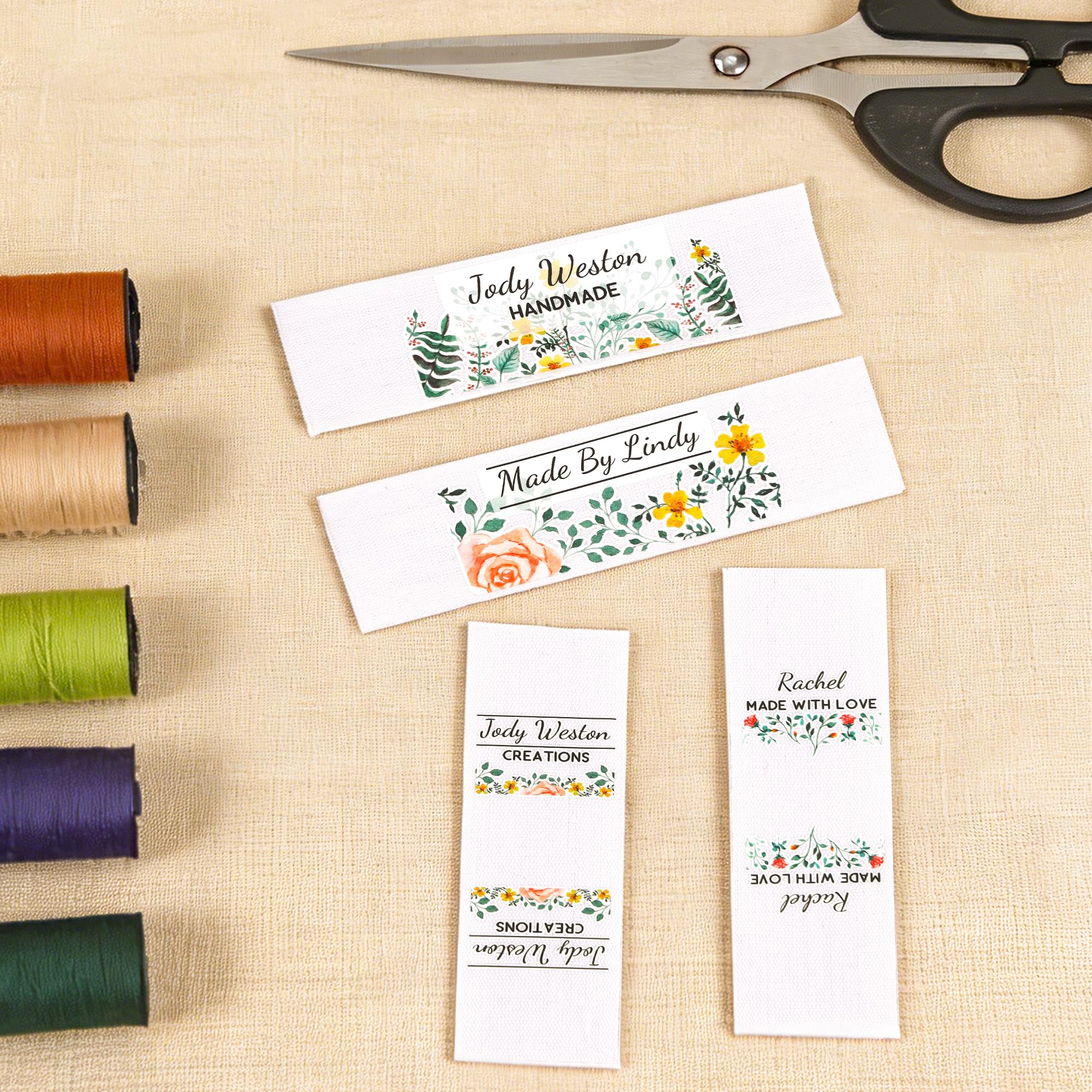 Personalised Cotton 50PCS Sewing Labels for Handmade Items