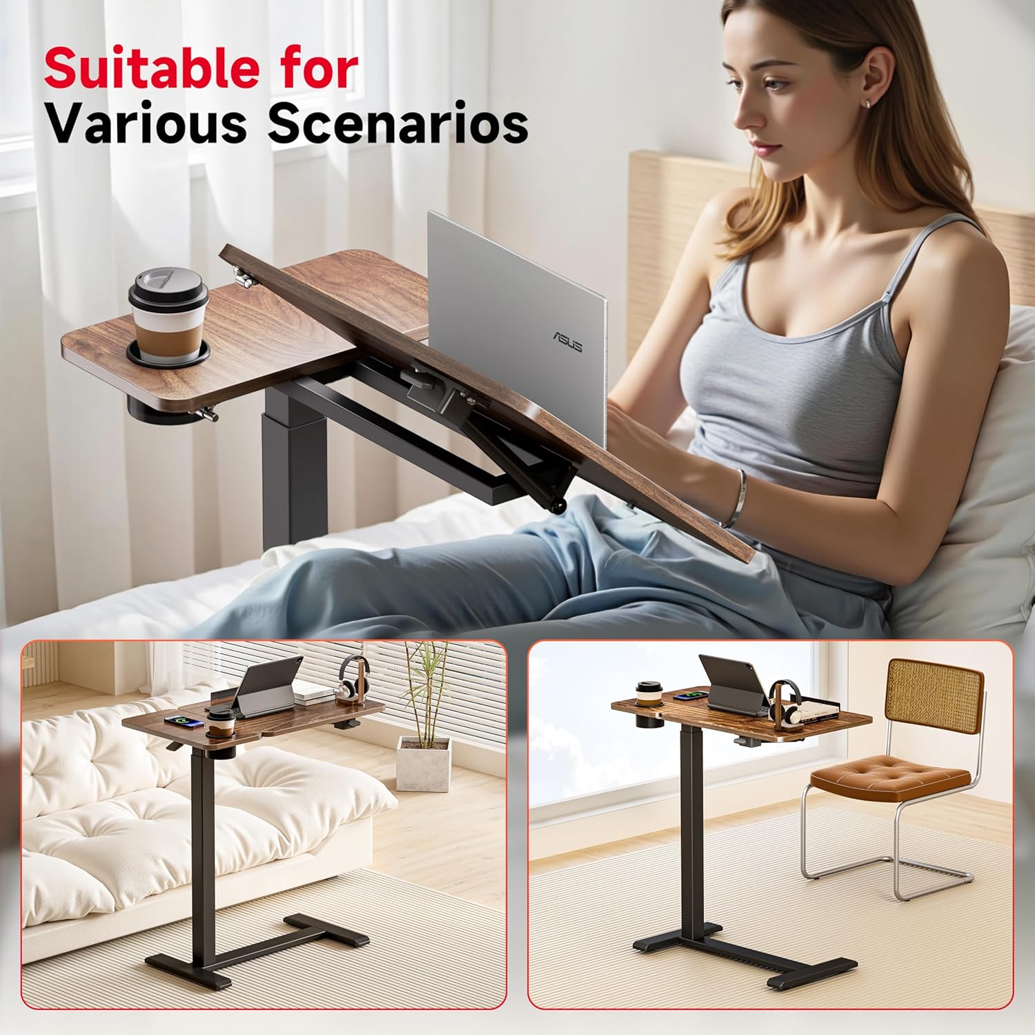 Comparison of hidden casters versus visible wheels on tables