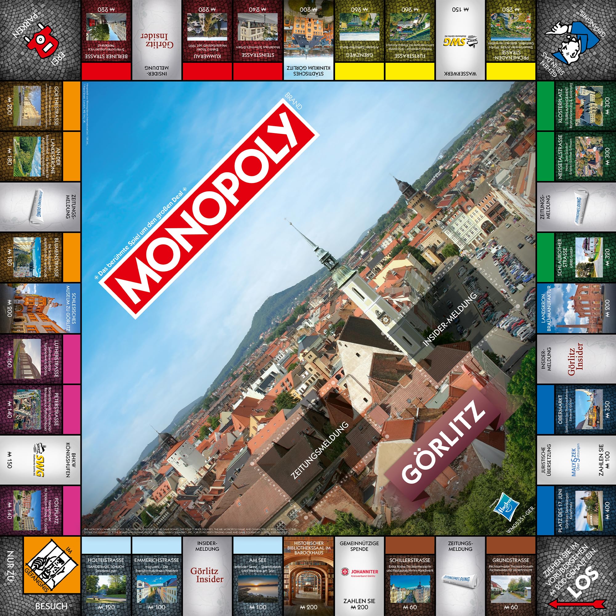 Monopoly Görlitz – Stadt-Edition von Winning Moves | Brettspiel mit Görlitz‑Sehenswürdigkeiten für 2–6 Spieler ab 8 Jahren | Geschenkidee & Souvenir