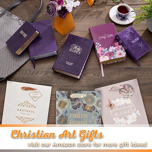 Miniatura 7 de Christian Art Gifts Bolsa de regalo de retrato con etiqueta y juego de papel de seda para mujeres Grateful for You, inspirada en la fe para