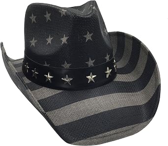 grinderPUNCH Straw Cowboy Hat for Men Women Western Cowgirl Outback Sun Hat