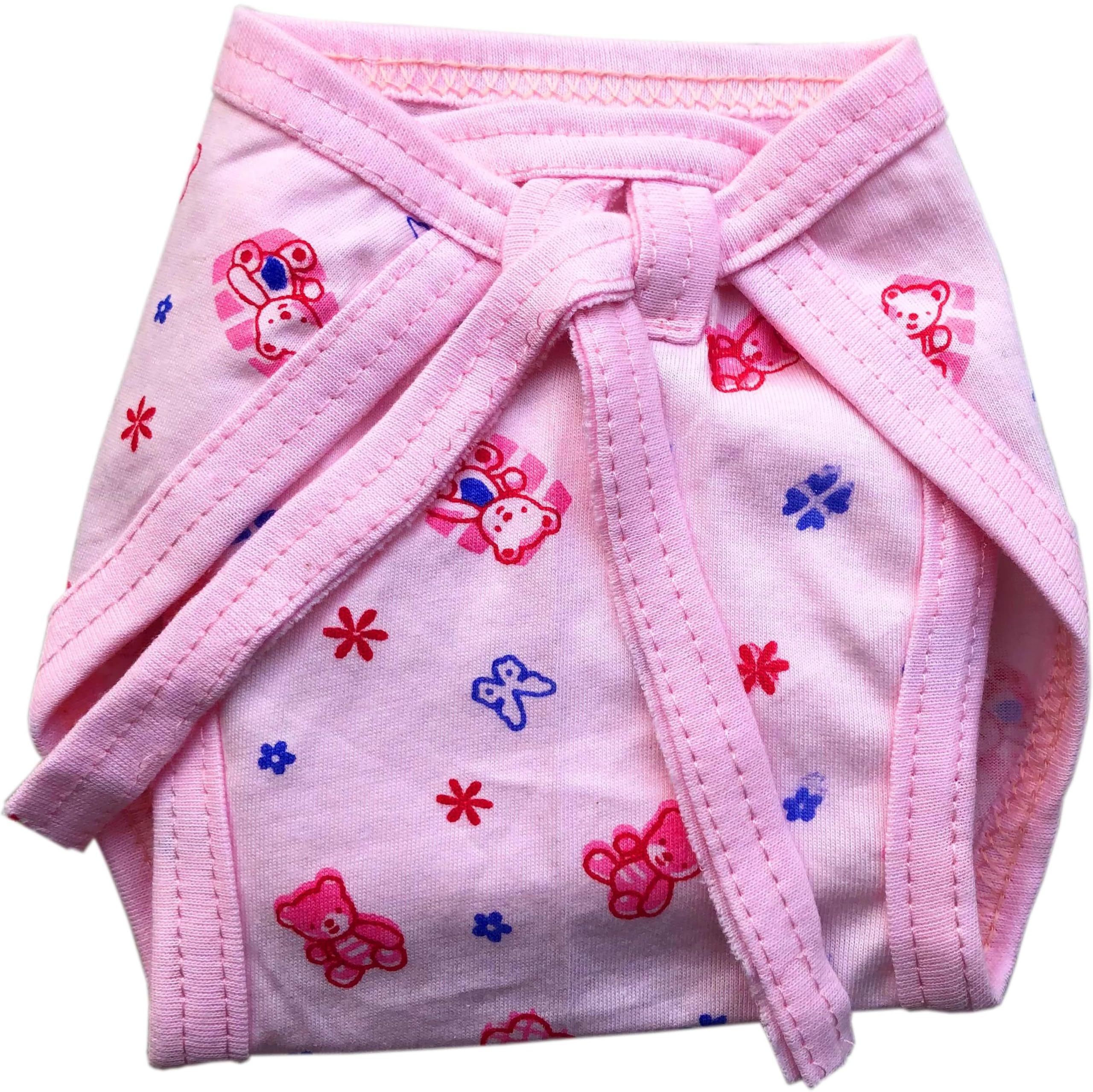 KmCho New Born Baby Clothes Jhabla Set | Baby Dress | Infants Clothing | Nappy | Caps | Cotton | Sleepwear | Casual | Gift Combo (0-6 Months), Multicolor, Pack of 6 4