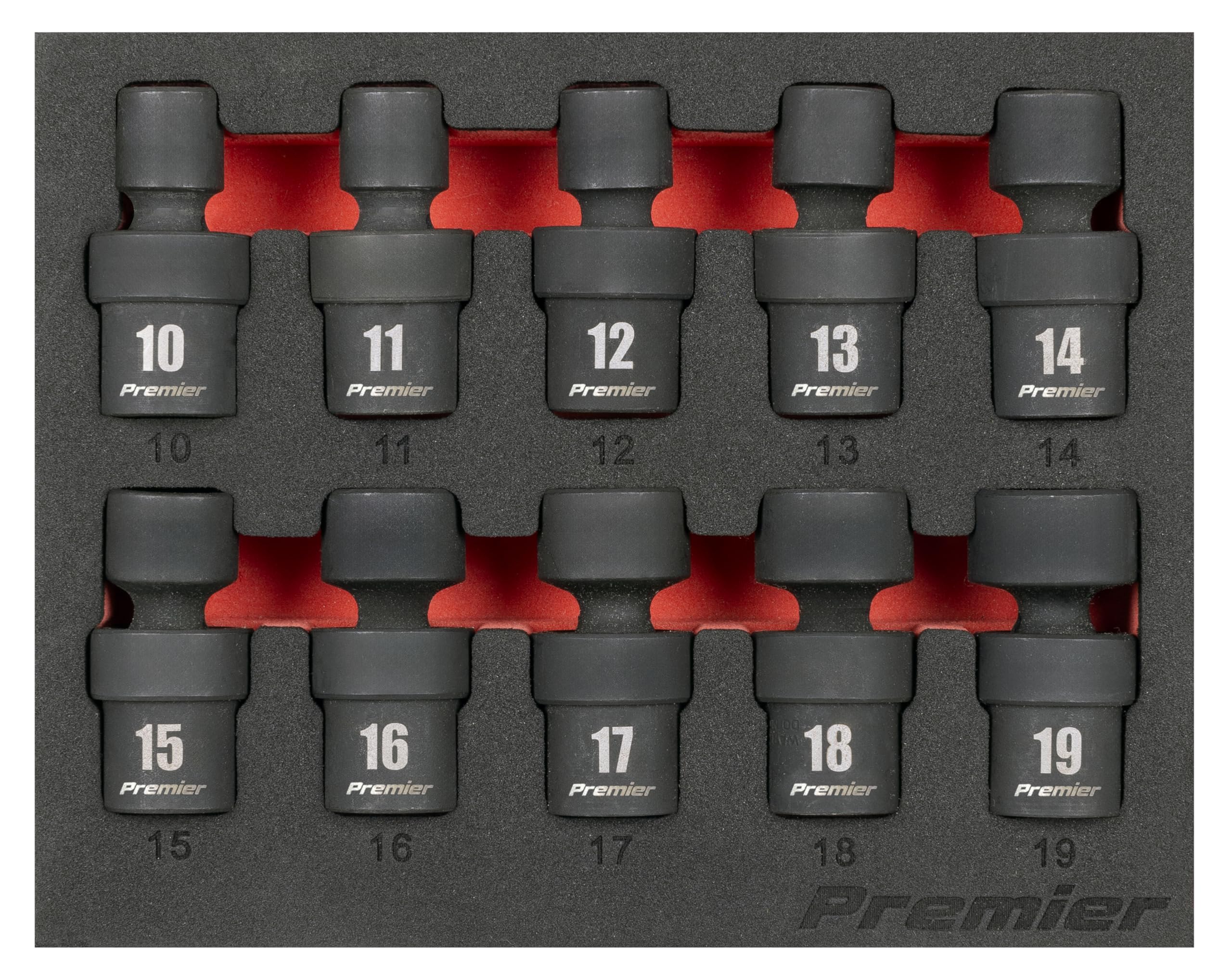 Sealey Premier 3/20.3 cm Sq Drive uniwersalny zestaw nasadek udarowych 10 szt. - AK68220