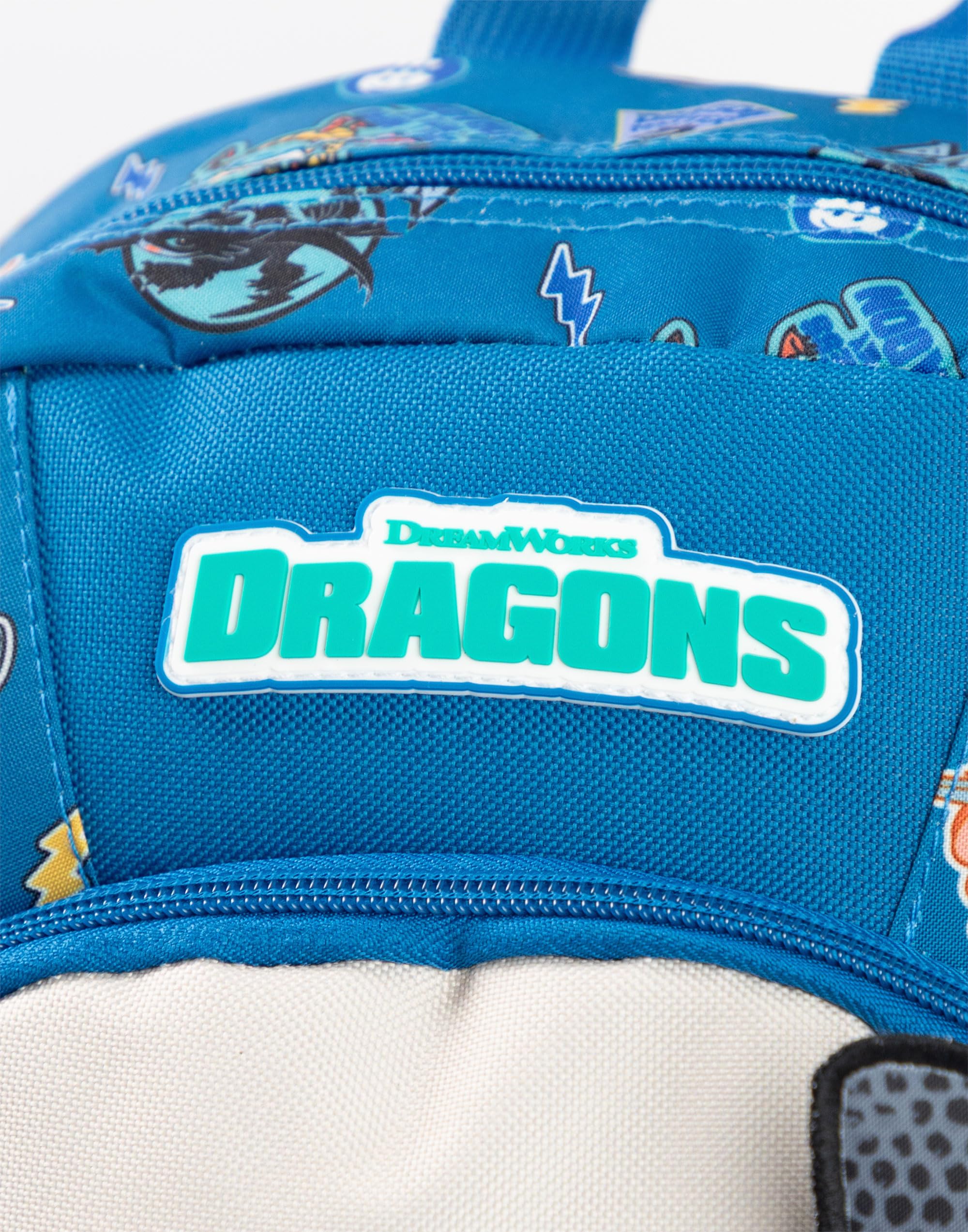 How To Train Your Dragon Szczerbatek niebieski plecak, zamek błyskawiczny dla dzieci, idealny do przyborów szkolnych i powrotu do szkoły | Dreamworks Dragons Character Merch