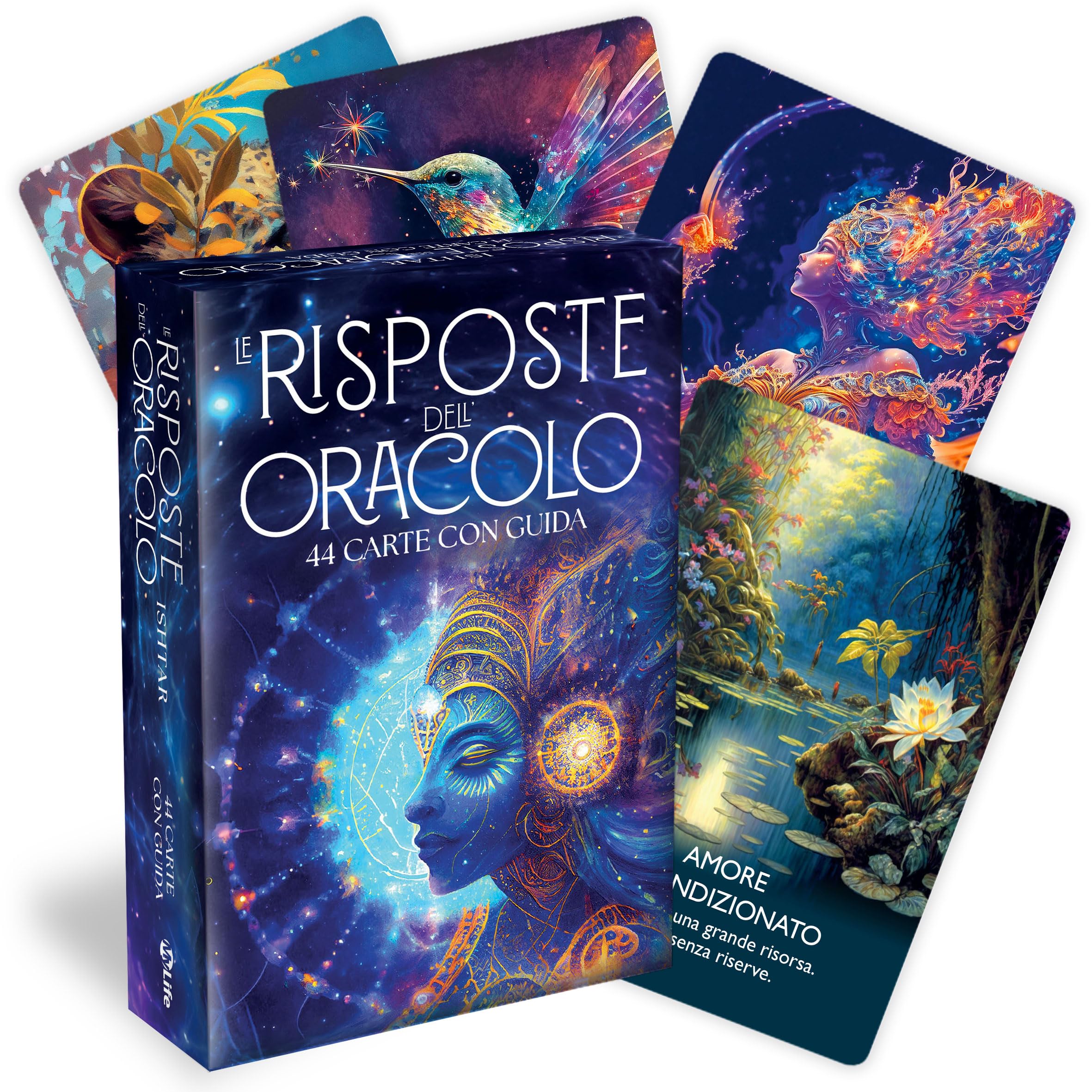 Le Risposte dell'Oracolo. 44 carte con guida illustrata. Fai una domanda leggi ogni giorno una frase. Idea Regalo apprezzato, utile, ottimale per amici, per numerologia e crescita personale