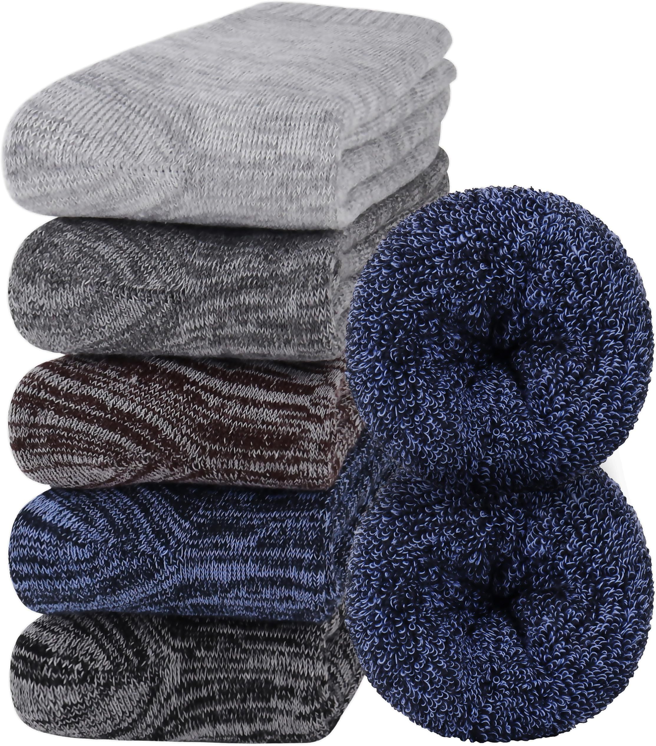 BelloxisThermal Socks for Men Wool Socks Warm Thick Winter Socks Cosy Socks Mens Socks 9-11 Multipack Gifts for Men