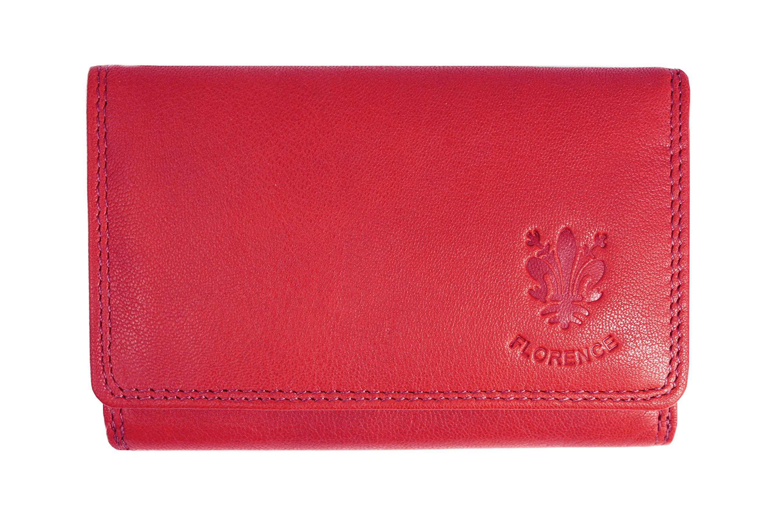 Genuine Leather Compact Wallet With Cash & Coins Compartments Made in Italy