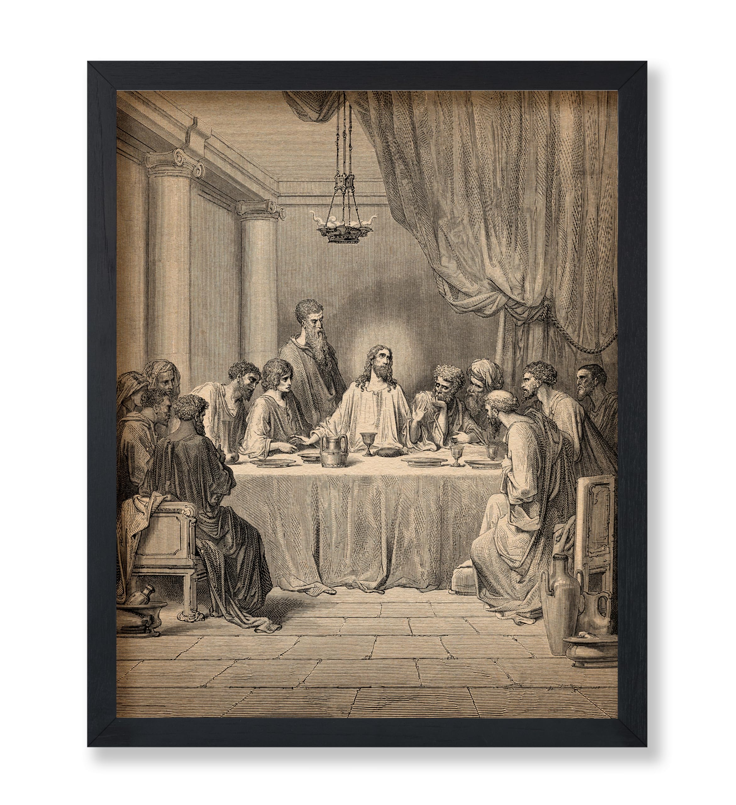 Poster Master Vintage The Last Supper Poster - Retro Jesus Christ and His Disciples Print - Christian Art - Gift for Men & Women - Religious Decor for