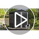 DWVO 6x4ft Small Tool Storage Shed, Lockable Doors, and Sloped Roof, Oversized Steel Outdoor Storage Shed for Garden, Patio, Garage, Backyard, Lawn - Dark Gray