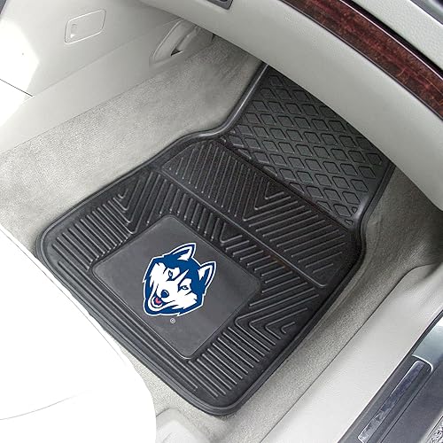 Miniatura 2 de FANMATS 13263 UConn Huskies - Juego de 2 alfombrillas de vinilo resistentes para automóvil, alfombrillas de primera fila, protección para todo tipo